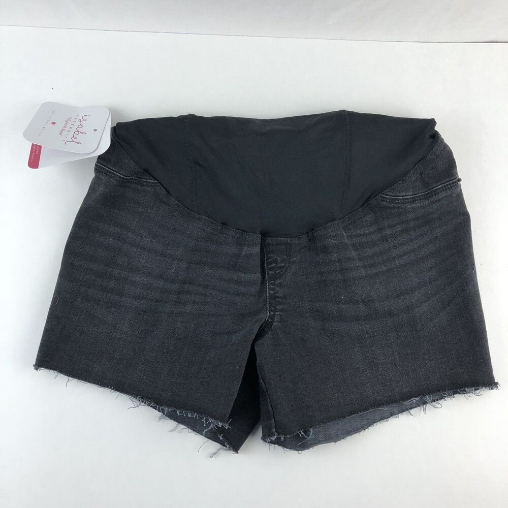 Isabel Maternity 2/26 Midi Shorts Cut offs - Crossover Panel 4” Inseam